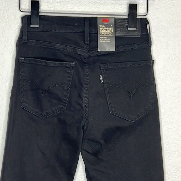 NWT LEVIS PREMIUM 724 HIGH-RISE STRAIGHT
CROPPED Sz 24 Black - Picture 8 of 16